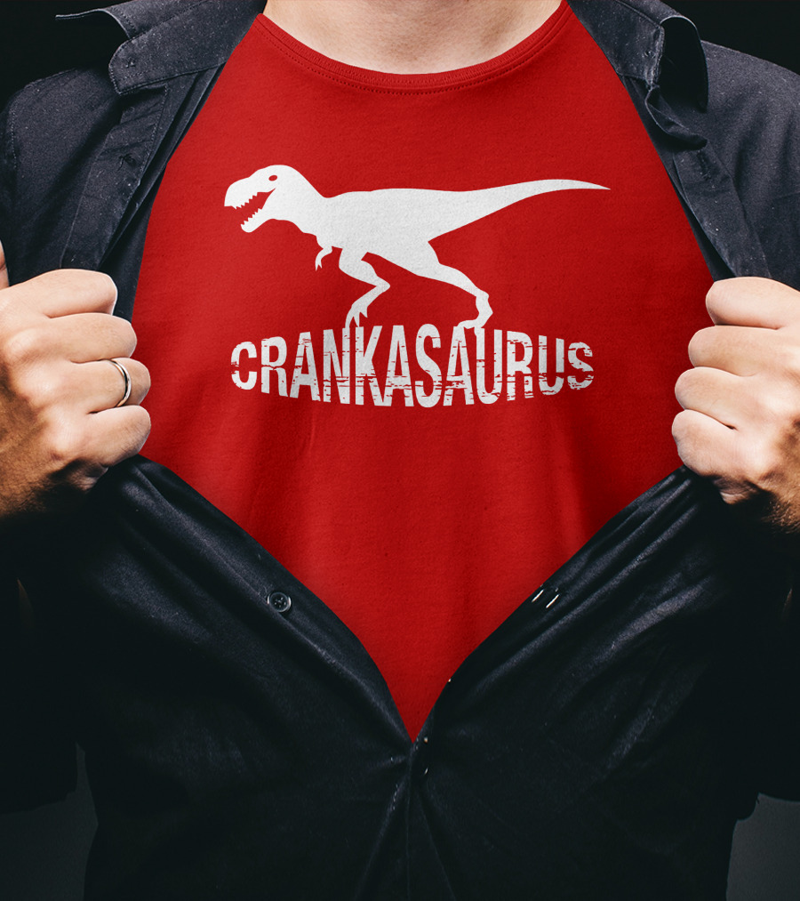 Crankasaurus Dinosaur Logo Parody T-Rex T-Shirt