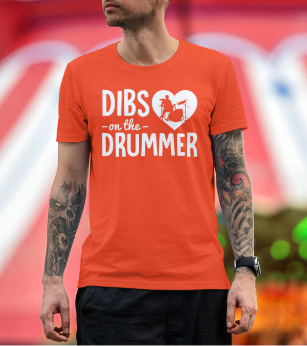 Premium T-Shirt: Dibs On The Drummer Heartbeat T-Shirt Dibs On The Drummer Heartbeat T-Shirt