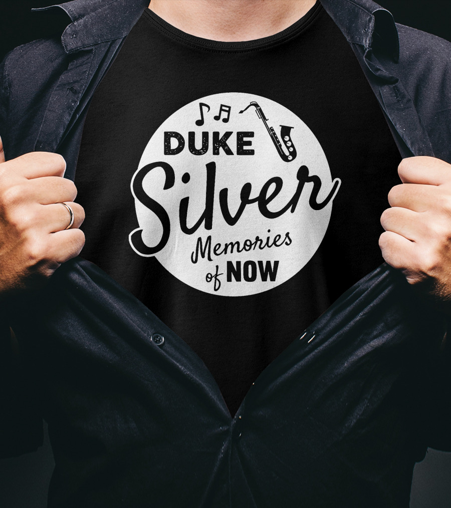 Duke Silver Memories Of Now Music Note Saxophone Circle T-Shirt