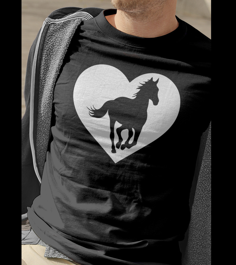 Heart Horse Silhouette Icon T-Shirt