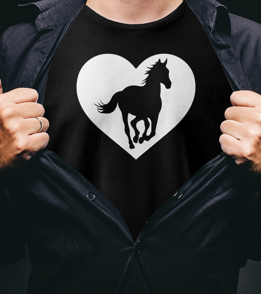 Heart Horse Silhouette Icon T-Shirt