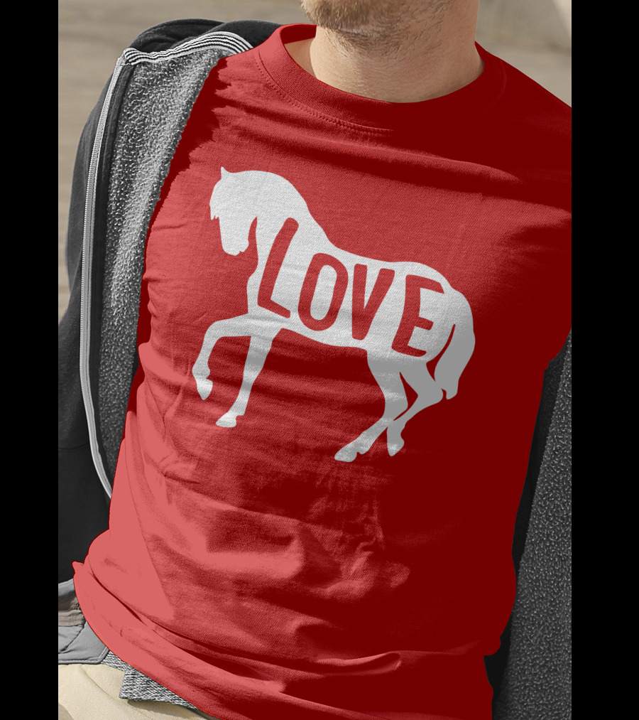 Love Horse White Silhouette T-Shirt
