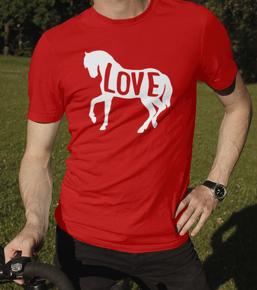 Love Horse White Silhouette T-Shirt