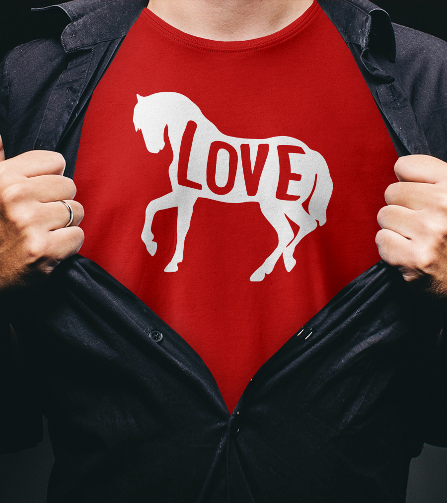 Love Horse White Silhouette T-Shirt