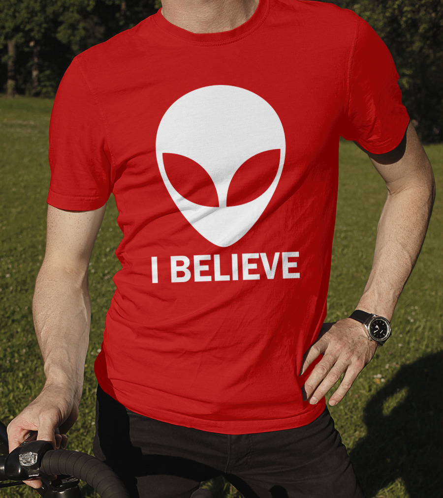 I Believe Alien Face T-Shirt