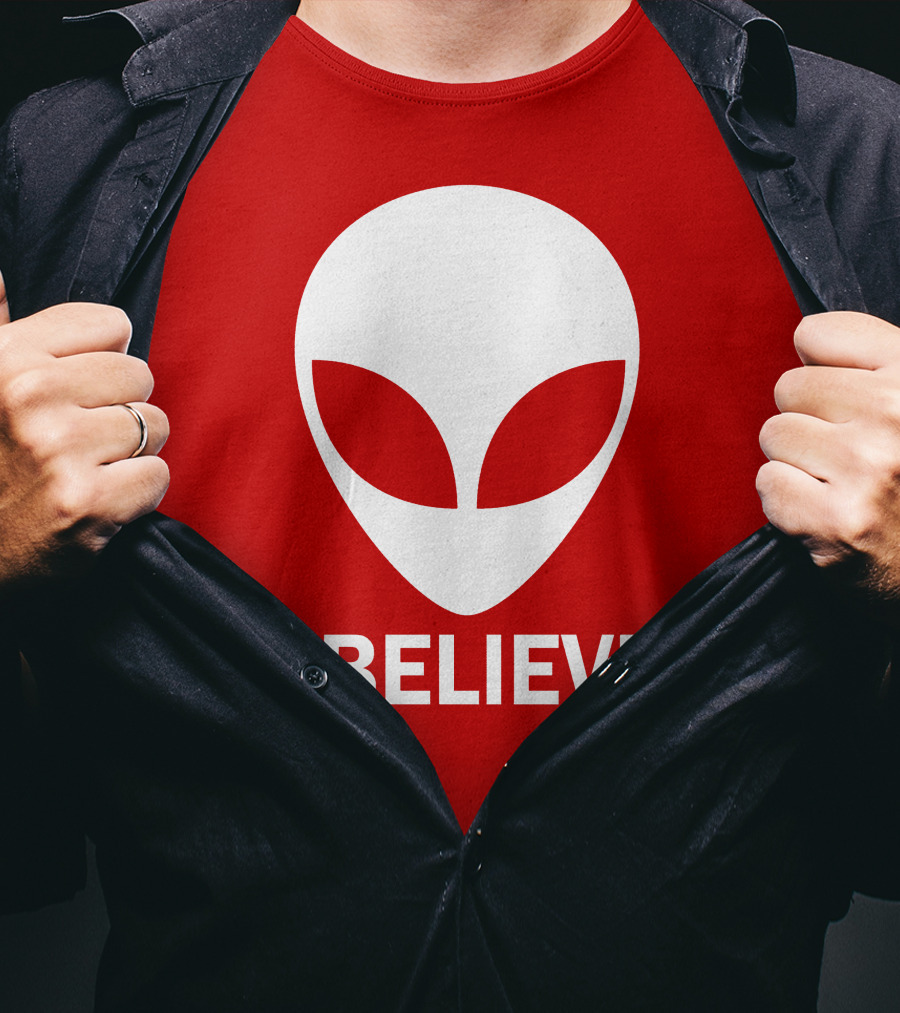 I Believe Alien Face T-Shirt