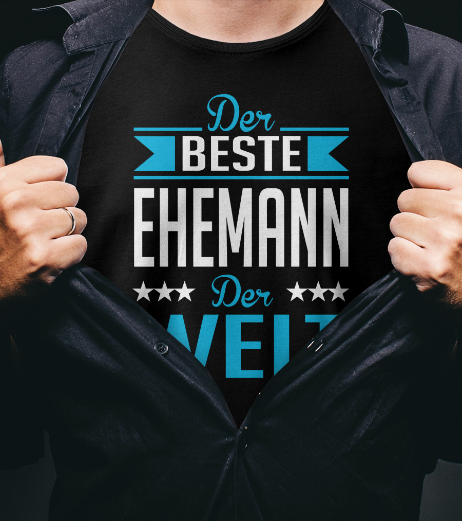 Der Beste Ehemann Der Welt Sterne Banner T-Shirt