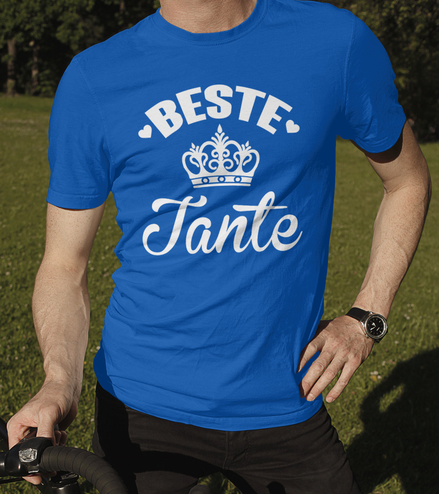 Beste Tante Krone Herz Symbole T-Shirt