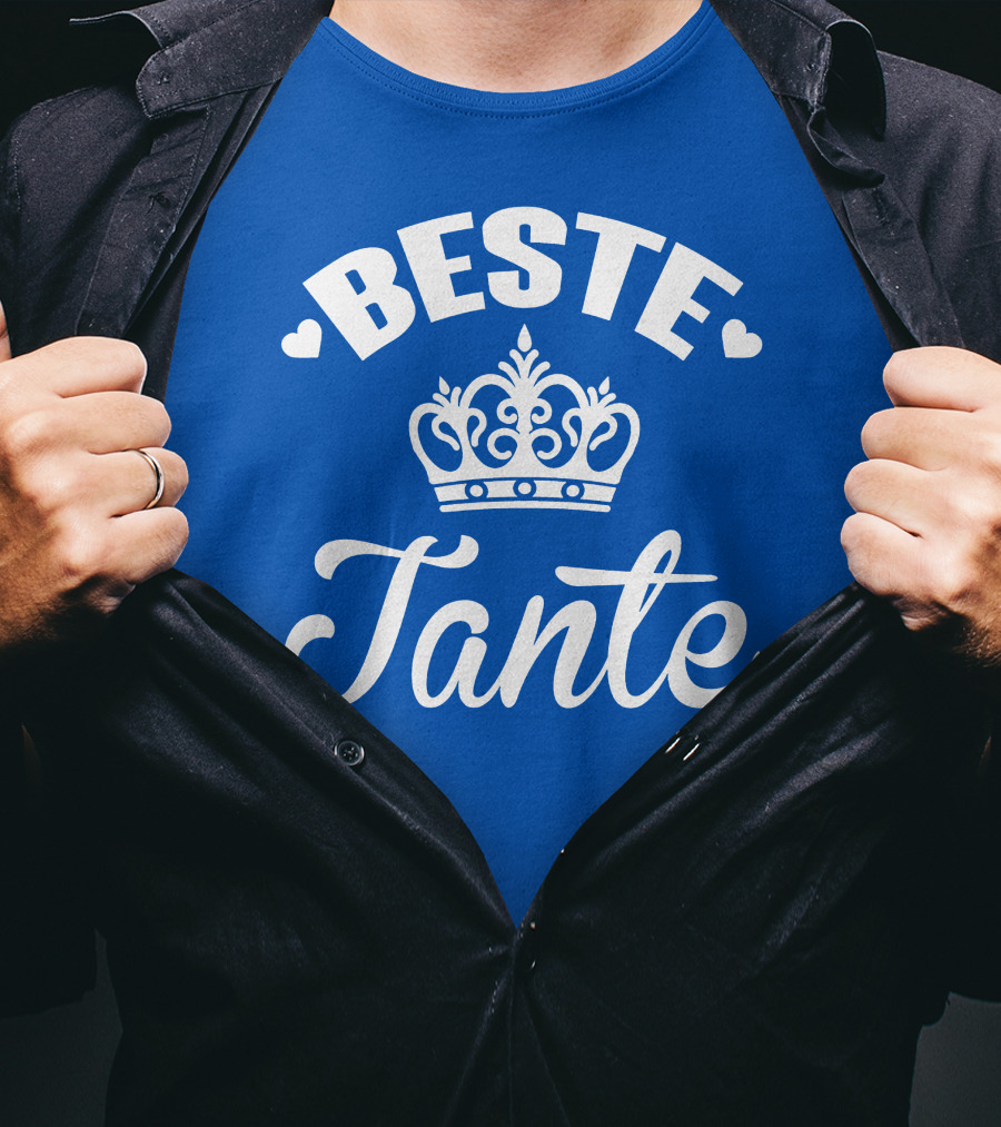 Beste Tante Krone Herz Symbole T-Shirt