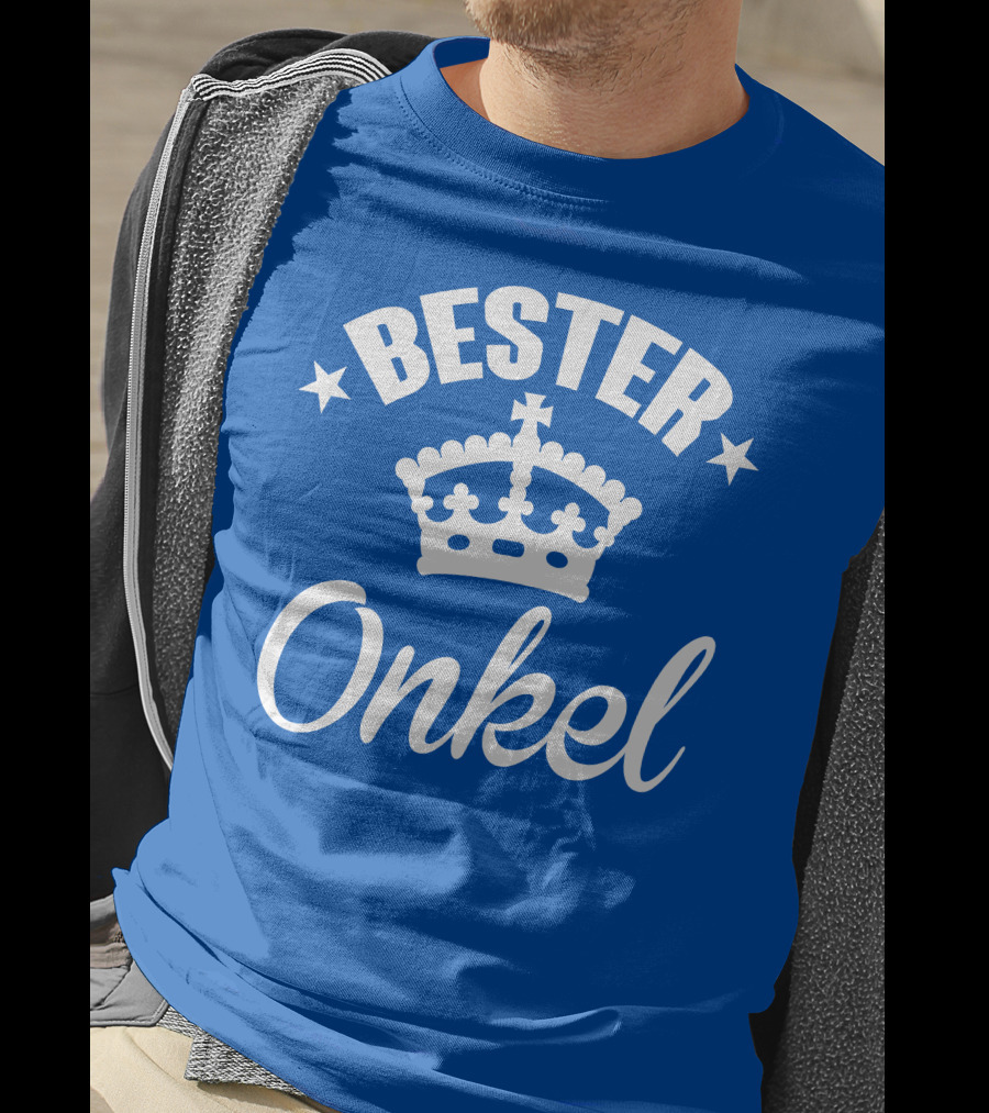 Bester Onkel Der Welt Krone-Star-Blaue Perfektion T-Shirt