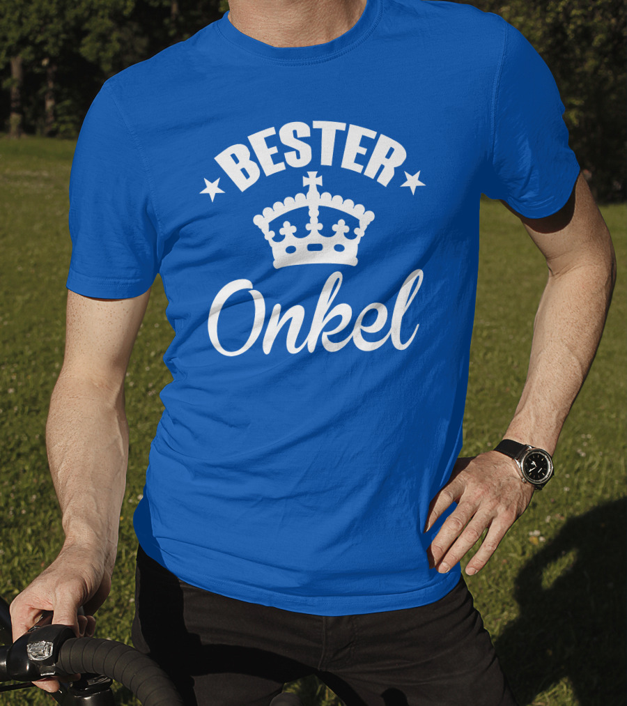Bester Onkel Der Welt Krone-Star-Blaue Perfektion T-Shirt