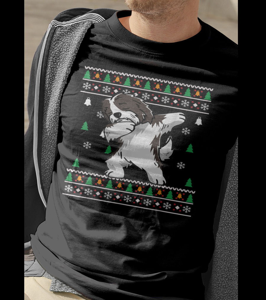 Funny Mens Havanese Christmas Dabbing Holiday T-Shirt