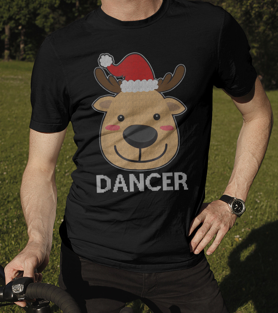 Santa Reindeer Dancer Ugly Christmas T-Shirt