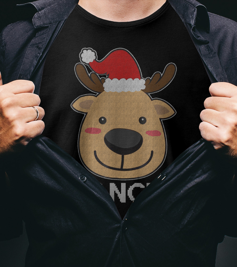 Santa Reindeer Dancer Ugly Christmas T-Shirt