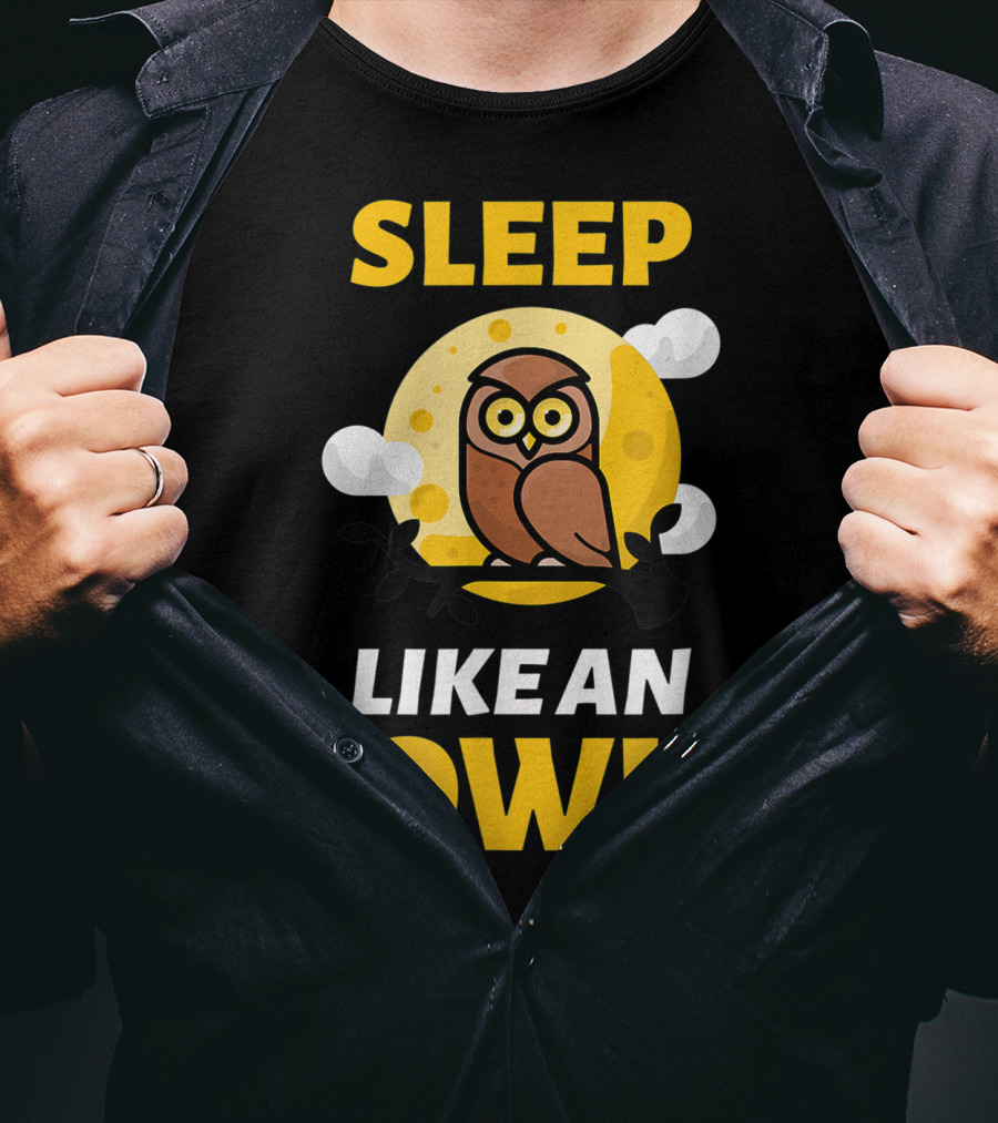 Hilarious Sleep Like An Owl No Sleep Insomnia Sleepless Party T-Shirt