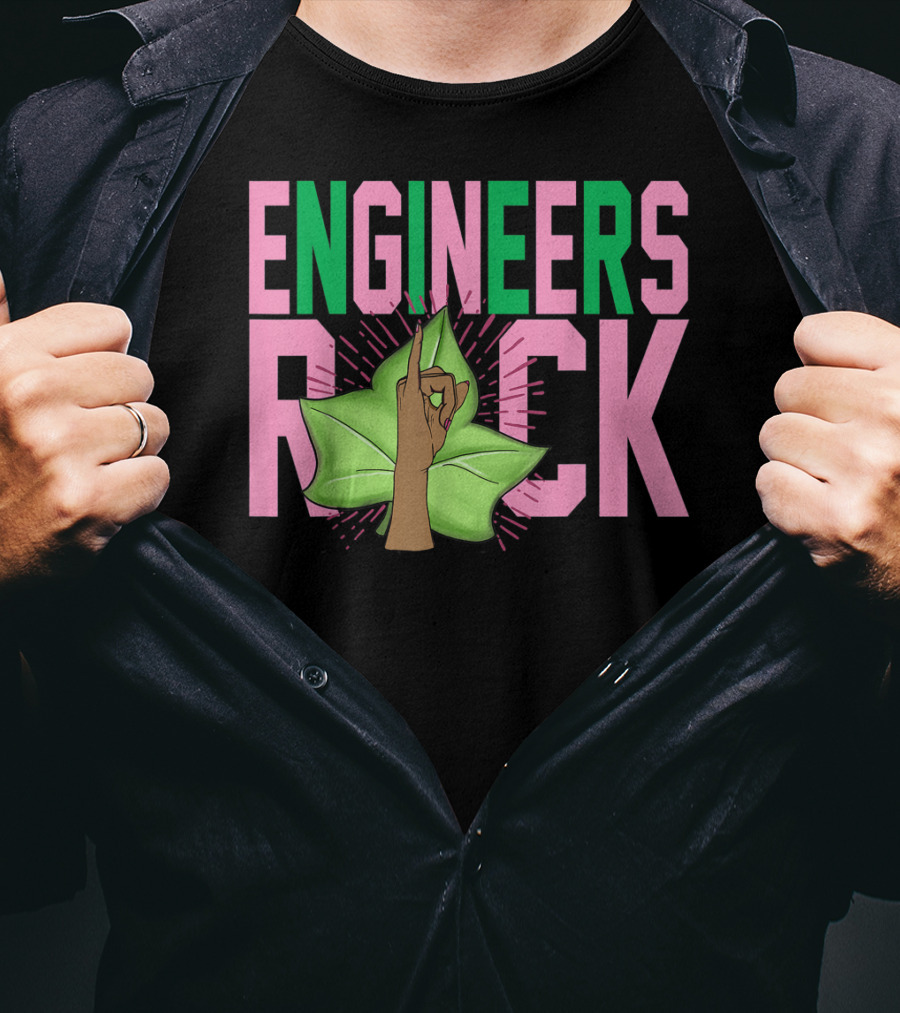 Engineers Rock 1908 Pink And Green Aka Sorority T-Shirt