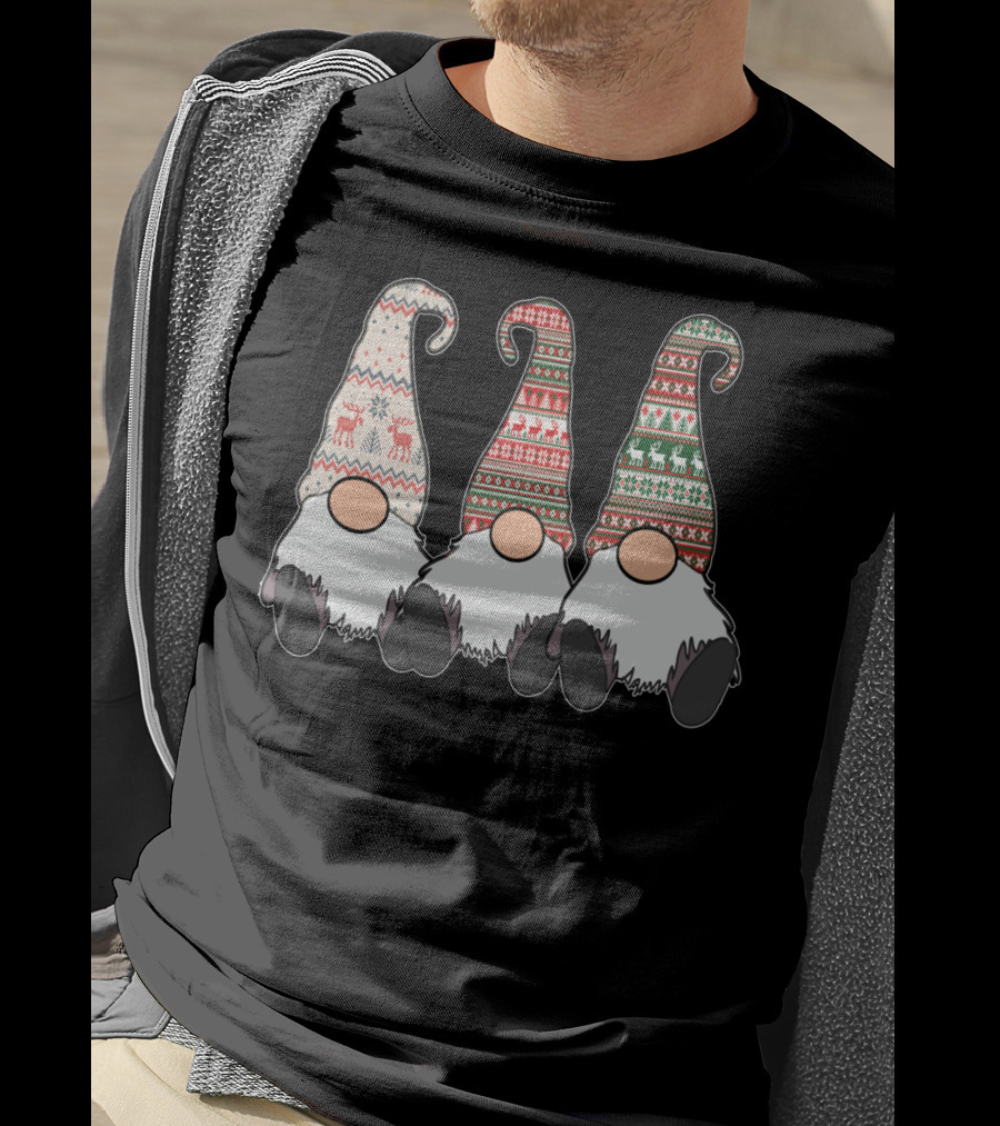 3 Nordic Gnomes Winter Christmas Swedish Tomte Scandinavian T-Shirt