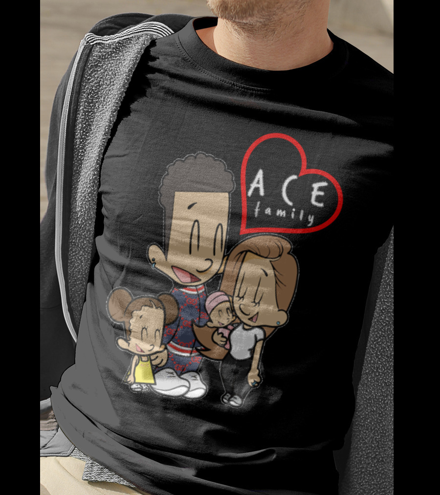 Ace Family Cartoon Heart Merck T-Shirt