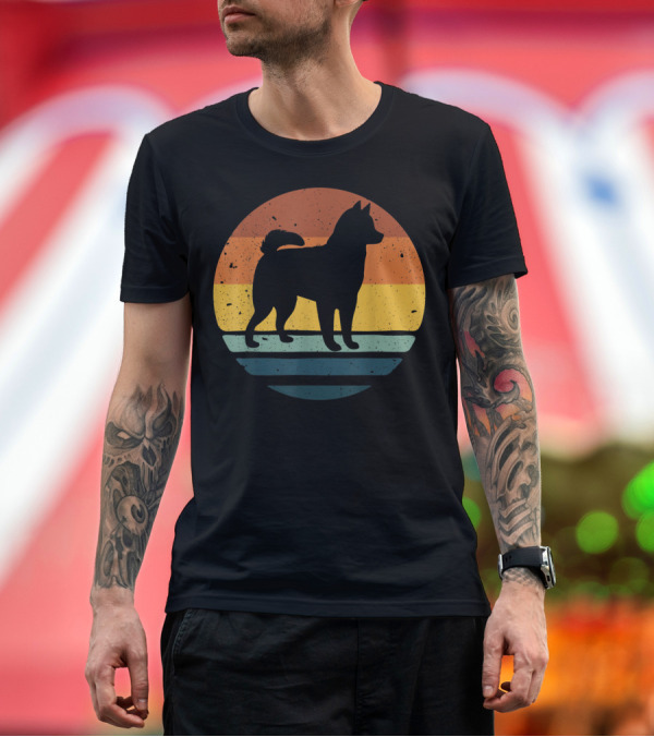 Premium T-Shirt: Alaskan Klee Kai Vintage Dog Sunset T-Shirt Alaskan Klee Kai Vintage Dog Sunset T-Shirt