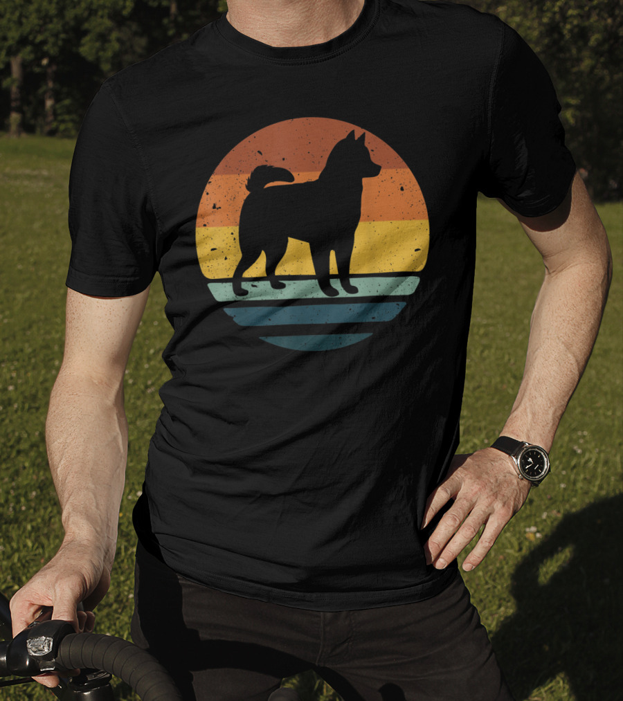 Alaskan Klee Kai Vintage Dog Sunset T-Shirt