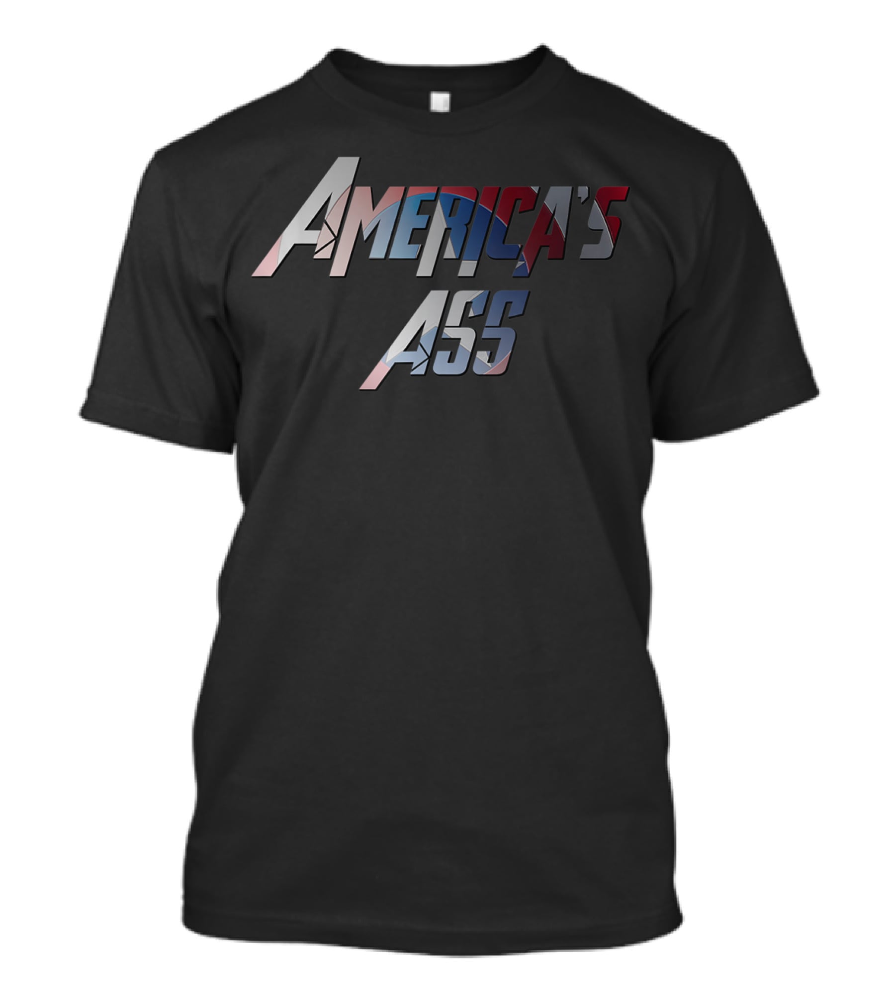 America's Ass Bold Logo Style Patriotic Humor T-Shirt