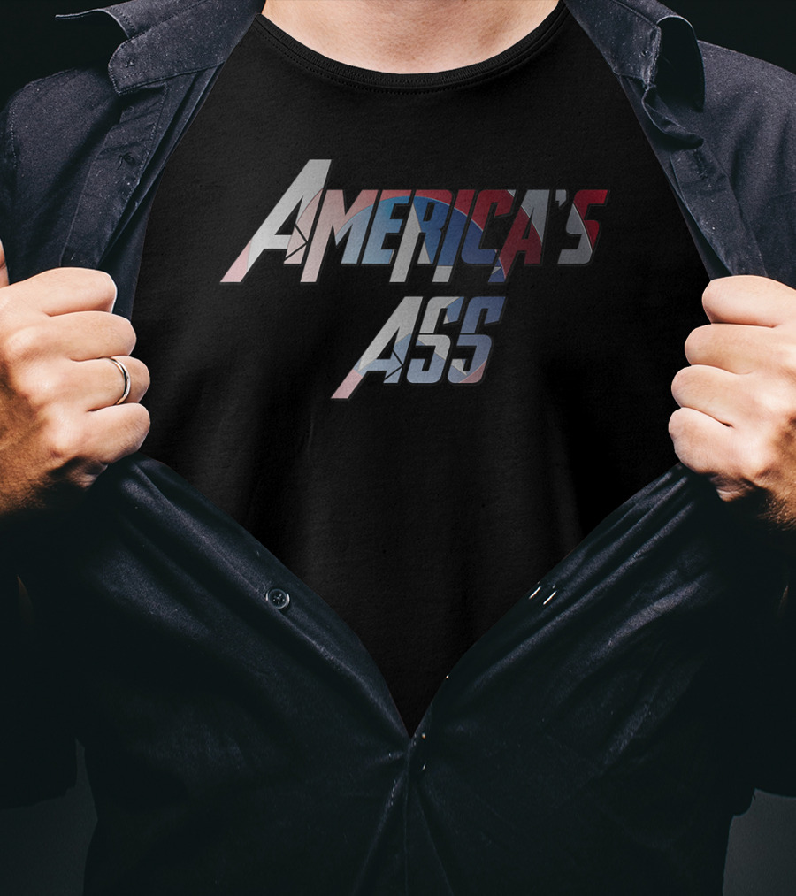 America's Ass Bold Logo Style Patriotic Humor T-Shirt