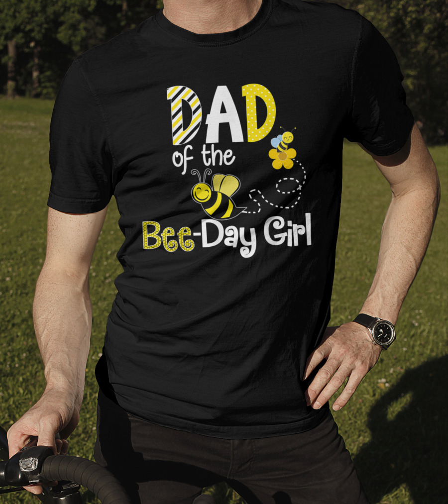 Dad Of The Bee-Day Girl Birthday Matching Hive Party T-Shirt