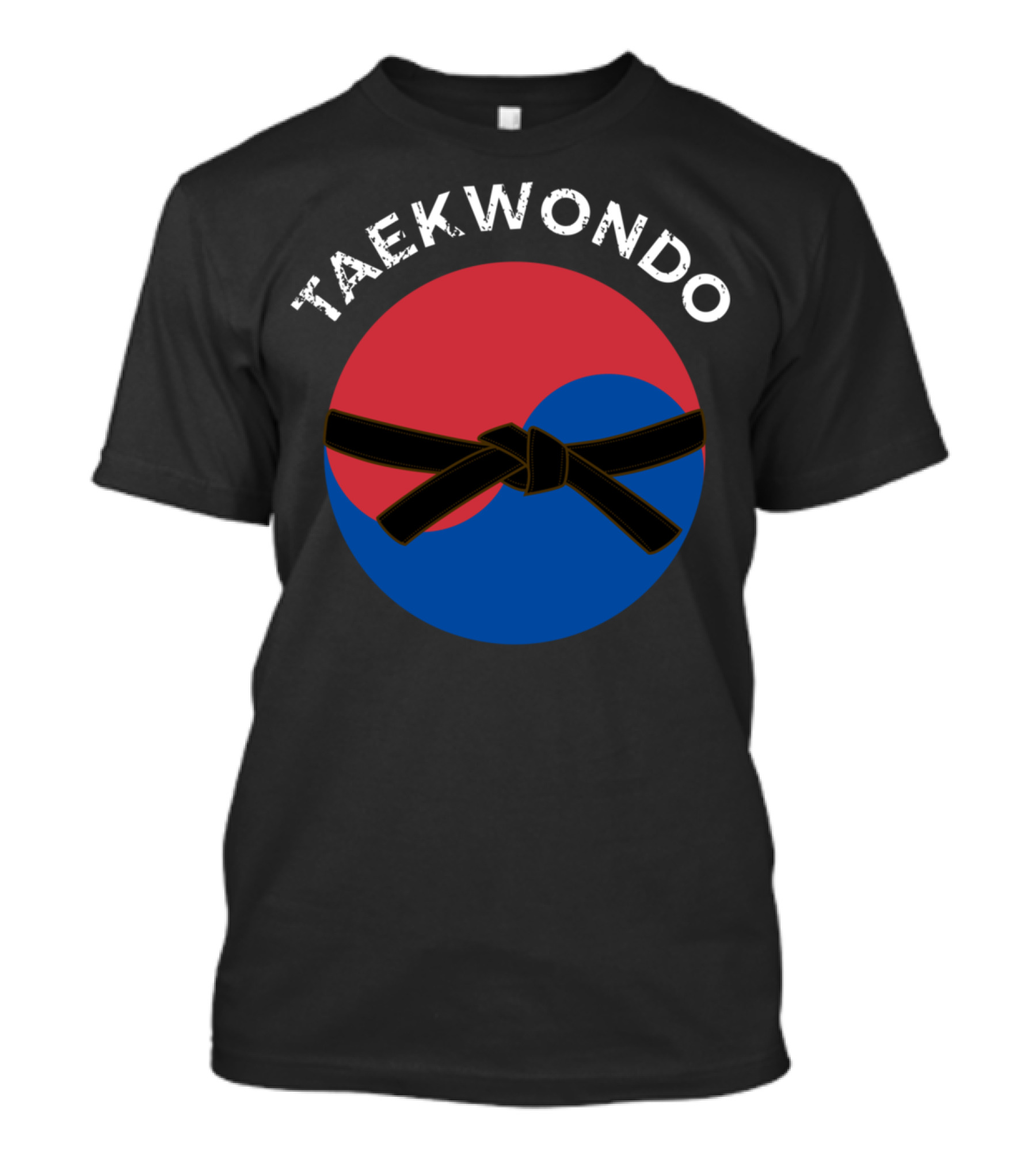Taekwondo Korean Flag Black Belt Martial Arts T-Shirt