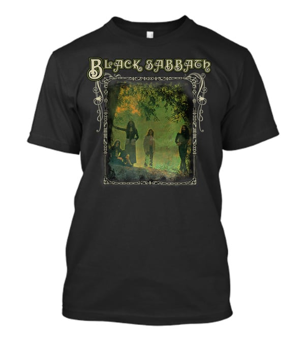 Black Sabbath Trees Photo Framed Band Image T-Shirt