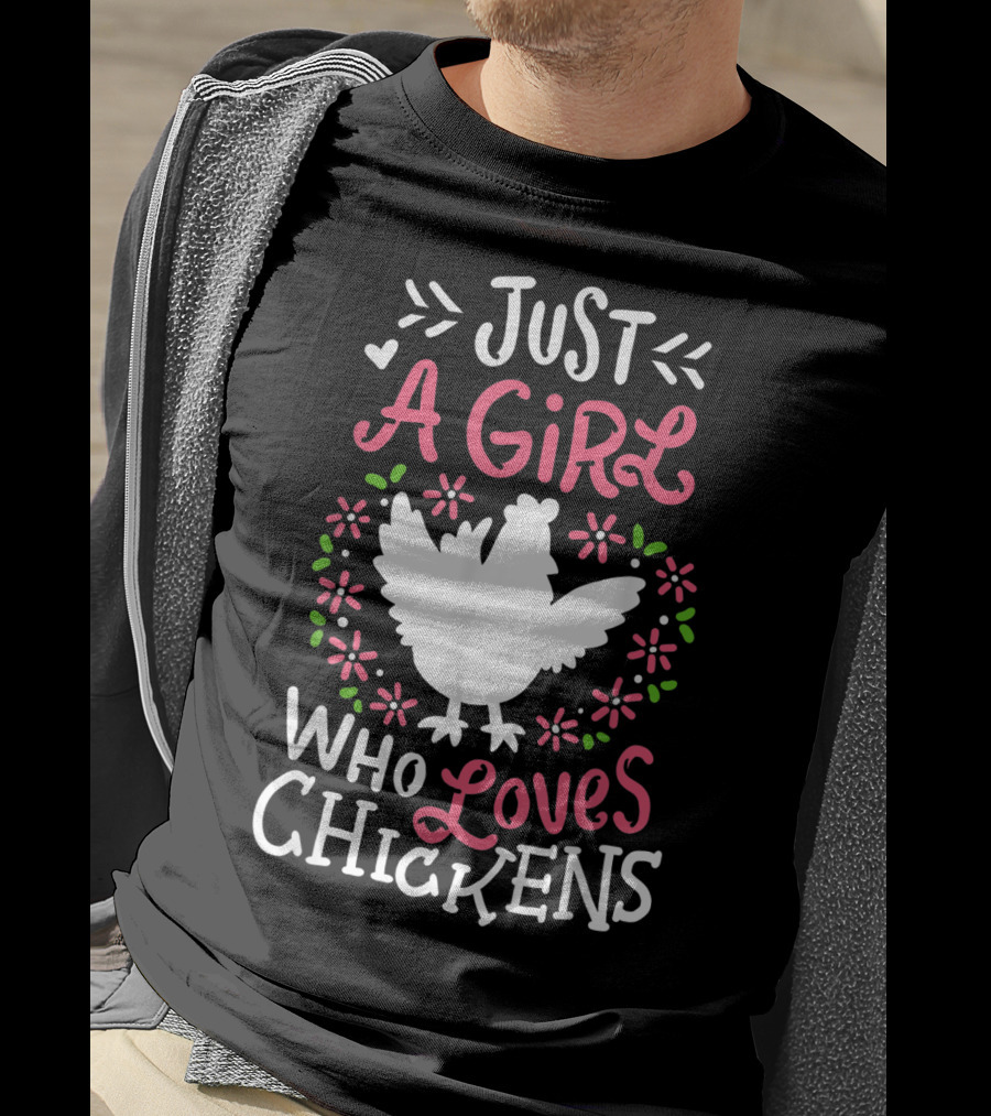 Just A Girl Who Loves Chickens Cute Dress T-Shirt