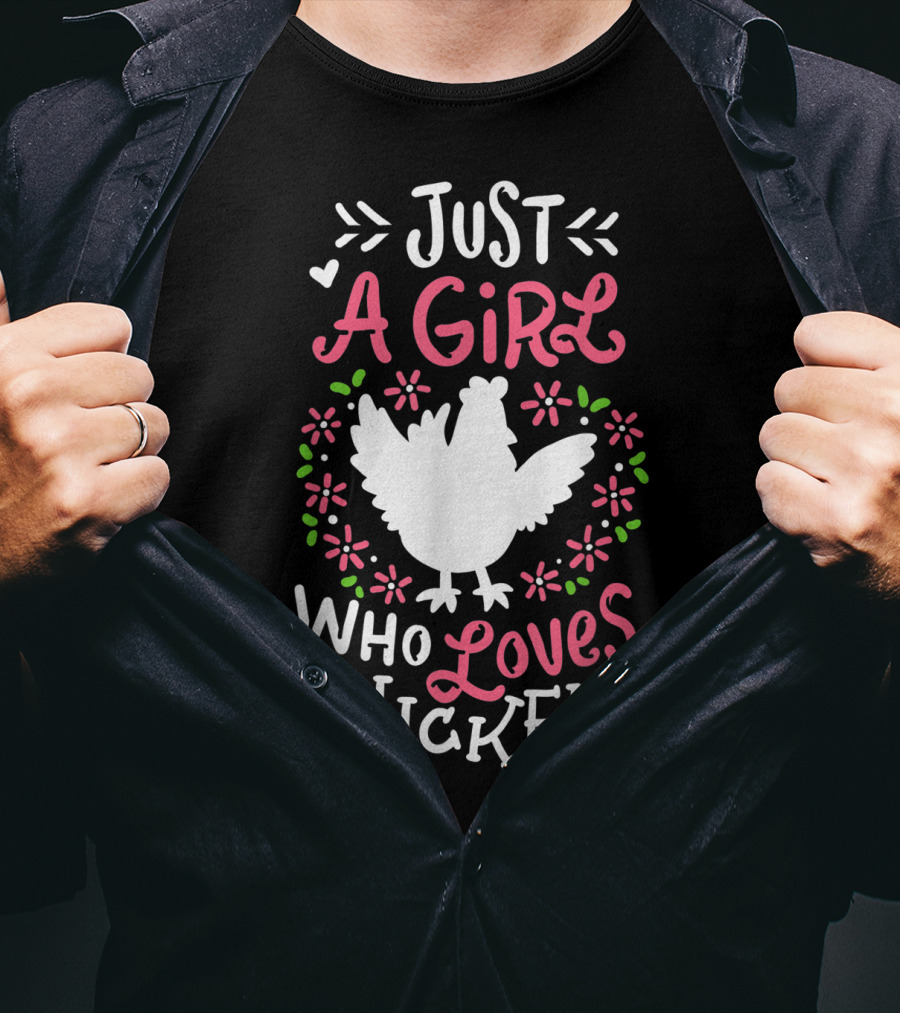 Just A Girl Who Loves Chickens Cute Dress T-Shirt