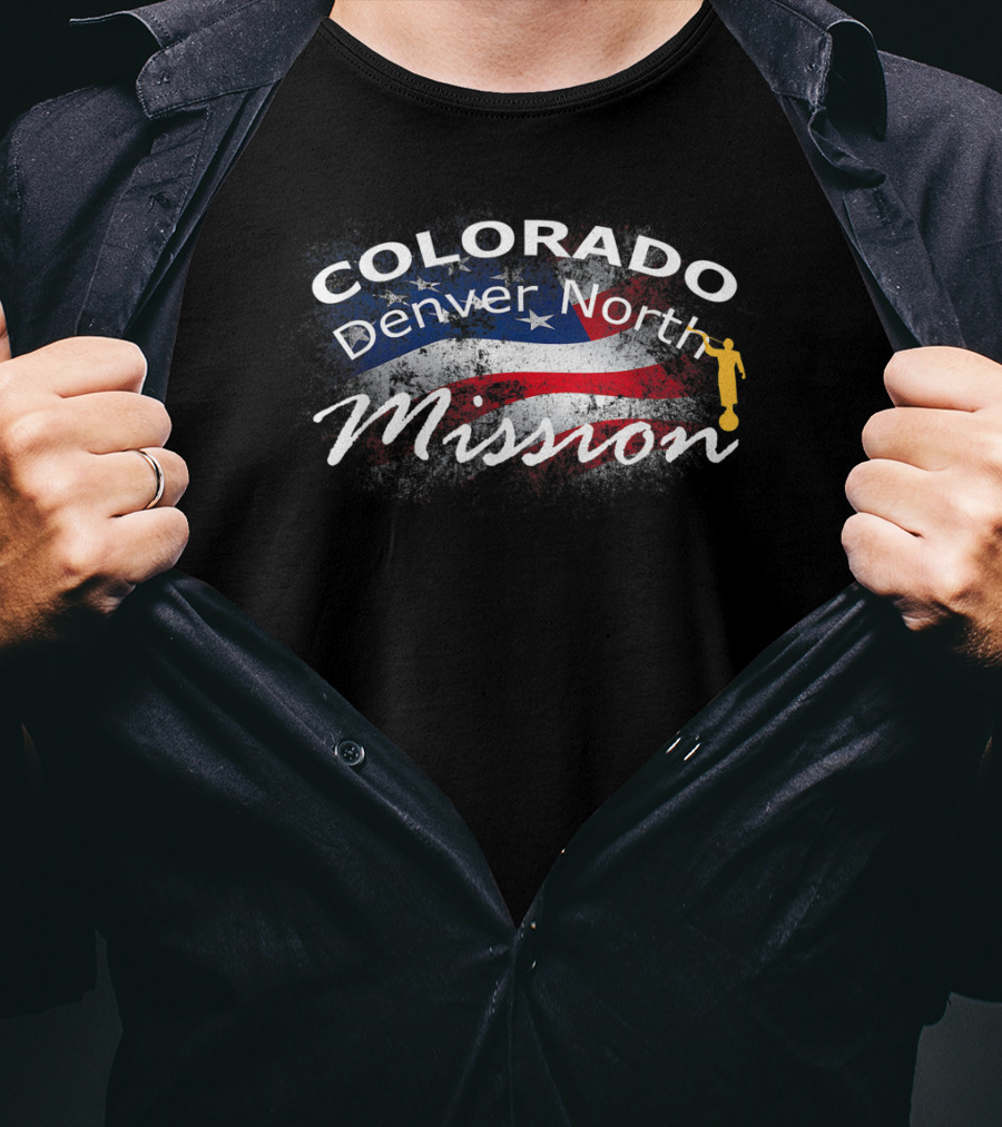 Colorado Denver North Mission USA Flag T-Shirt