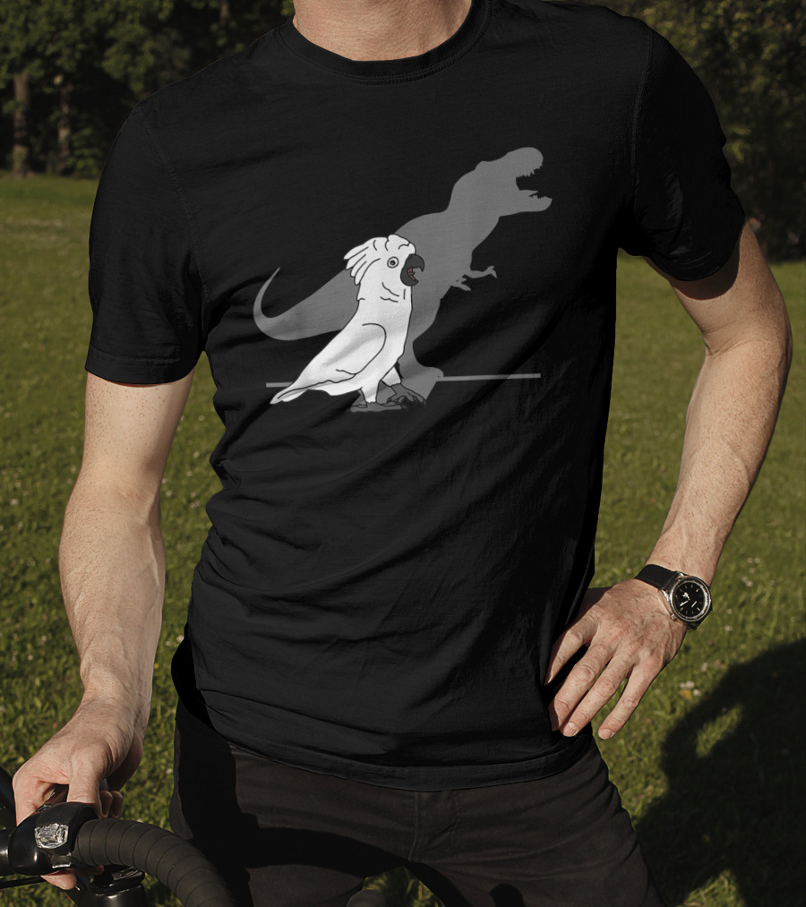 Cute Screaming Parrot Bird Birb Funny Trex T-Shirt
