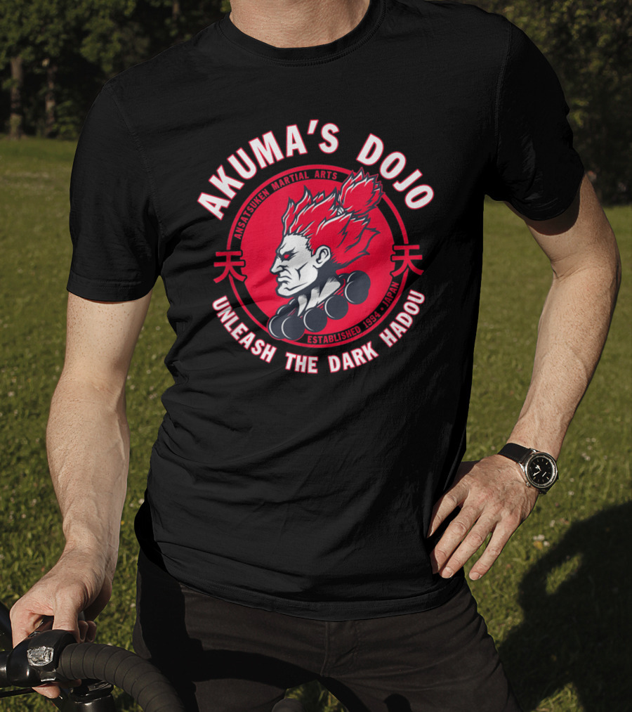 Akuma's Dojo Unleash The Dark Hadou Ansatsuken Martial Arts Japan T-Shirt