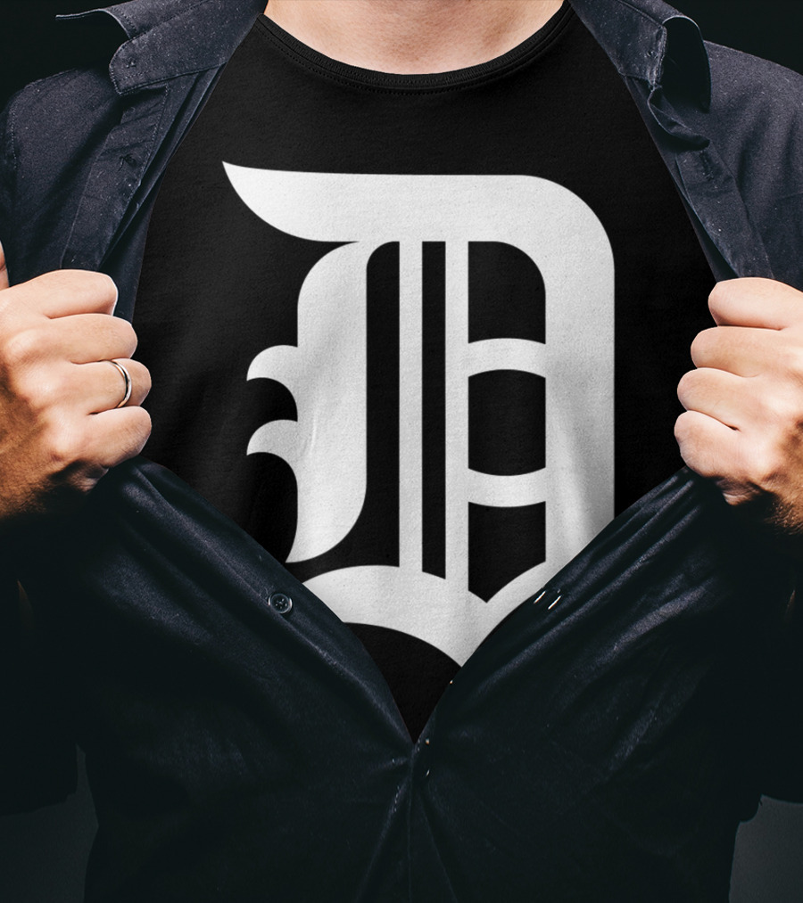 Detroit Baseball D Vintage Michigan Bengal T-Shirt