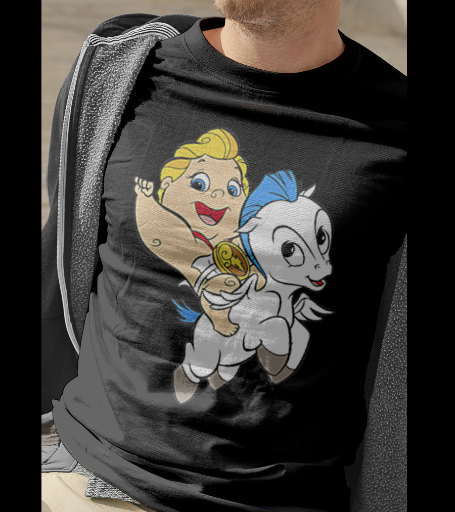 Disney Baby Hercules Riding Pegasus Iconic Image T-Shirt