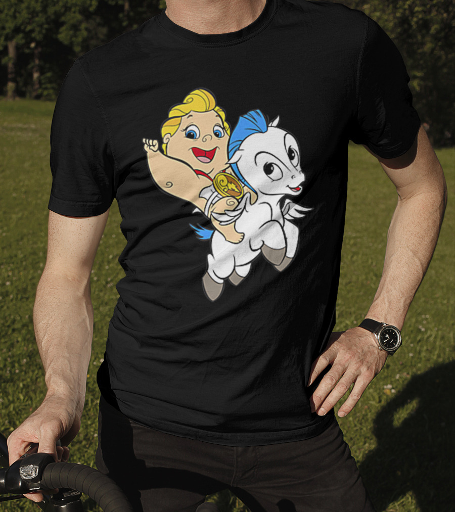 Disney Baby Hercules Riding Pegasus Iconic Image T-Shirt
