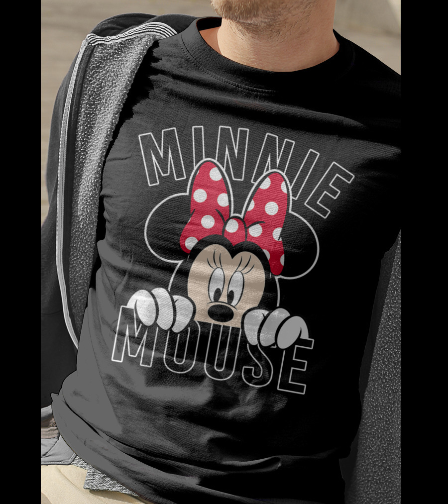 Minnie Mouse Peeking Rock The Dots Minnie T-Shirt