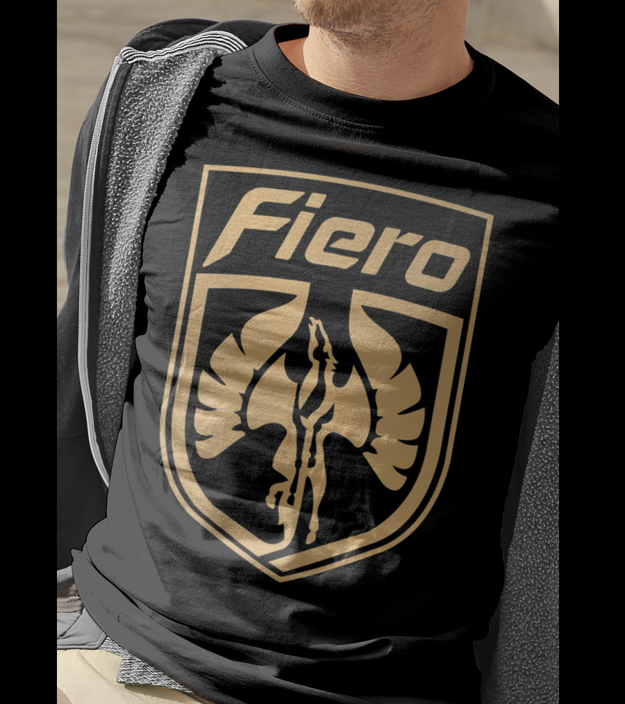 Fiero Emblem Golden Winged Creature Shield T-Shirt