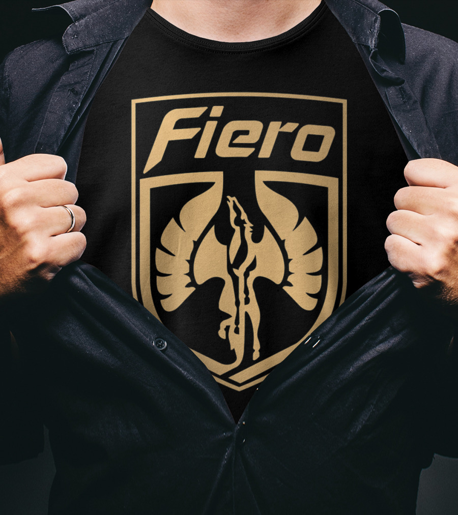 Fiero Emblem Golden Winged Creature Shield T-Shirt