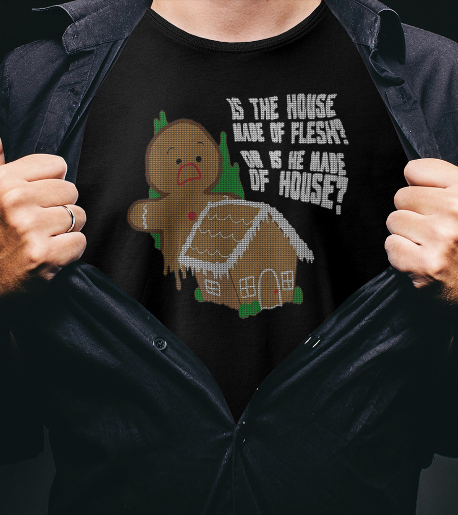 Funny Animation Cute Comics Gingerbread House Paradox T-Shirt