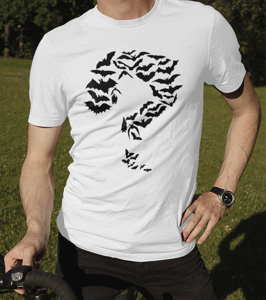 Funny Sheldon Nerdy Comic Bats Forming Question Mark T-Shirt