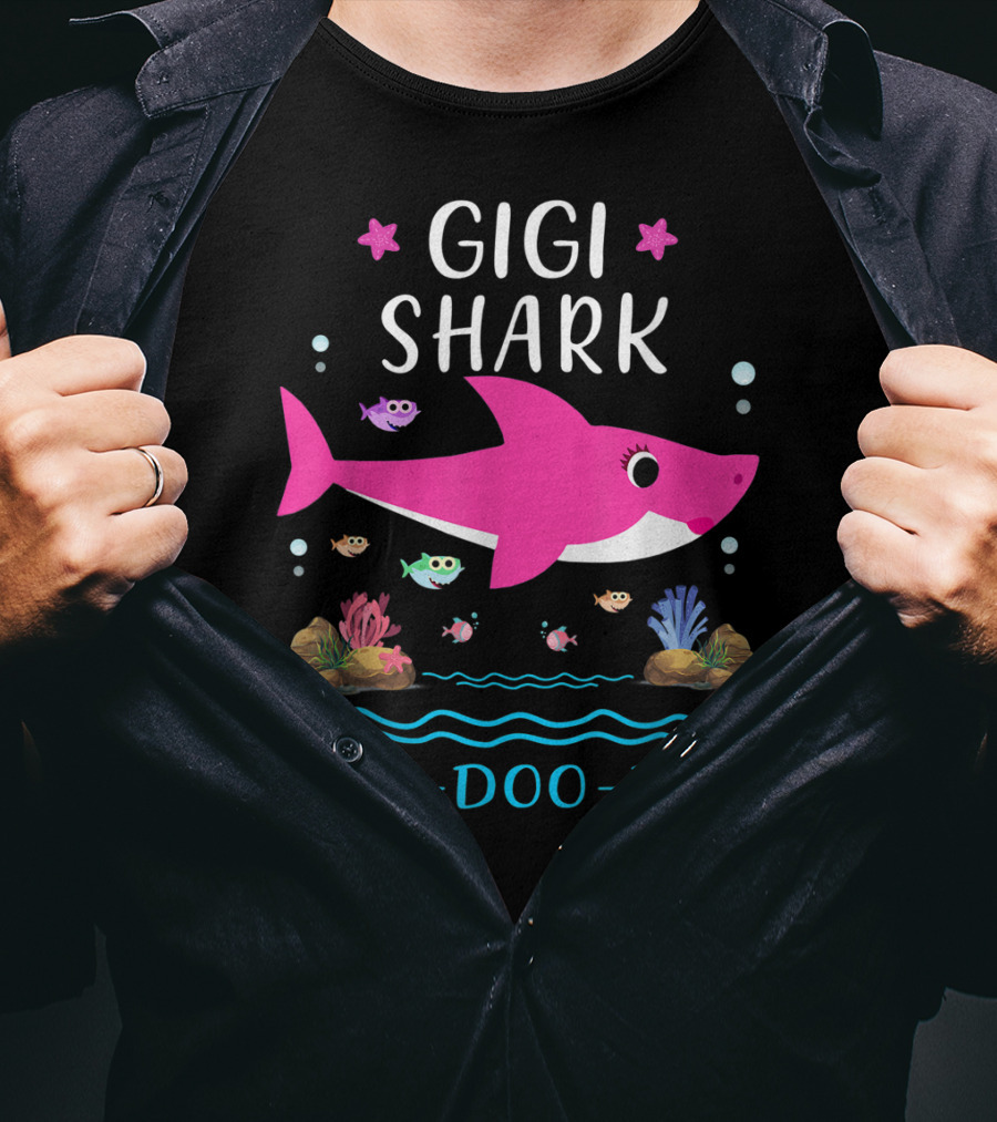 Gigi Shark Doo Doo Doo Family Matching Shark T-Shirt