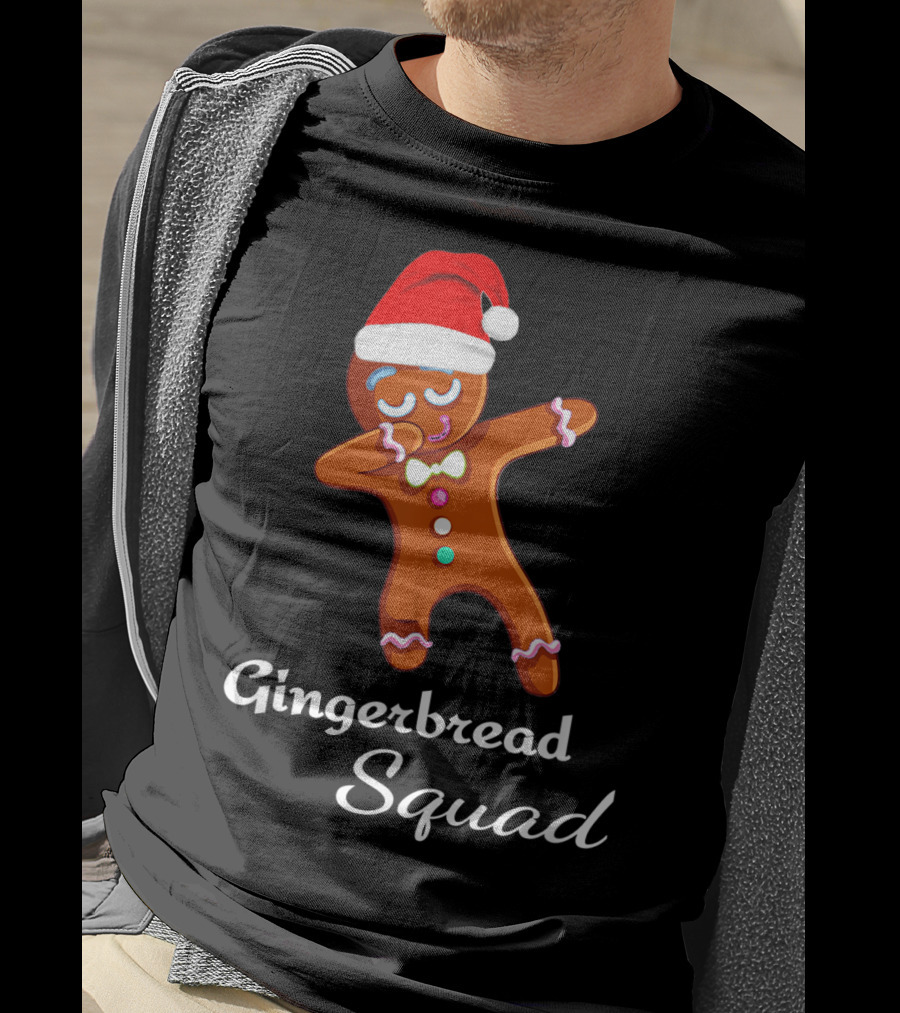 Gingers For Life Dabbing Gingerbread Squad With Santa Hat T-Shirt
