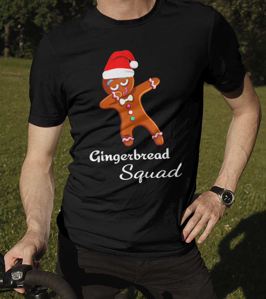 Gingers For Life Dabbing Gingerbread Squad With Santa Hat T-Shirt