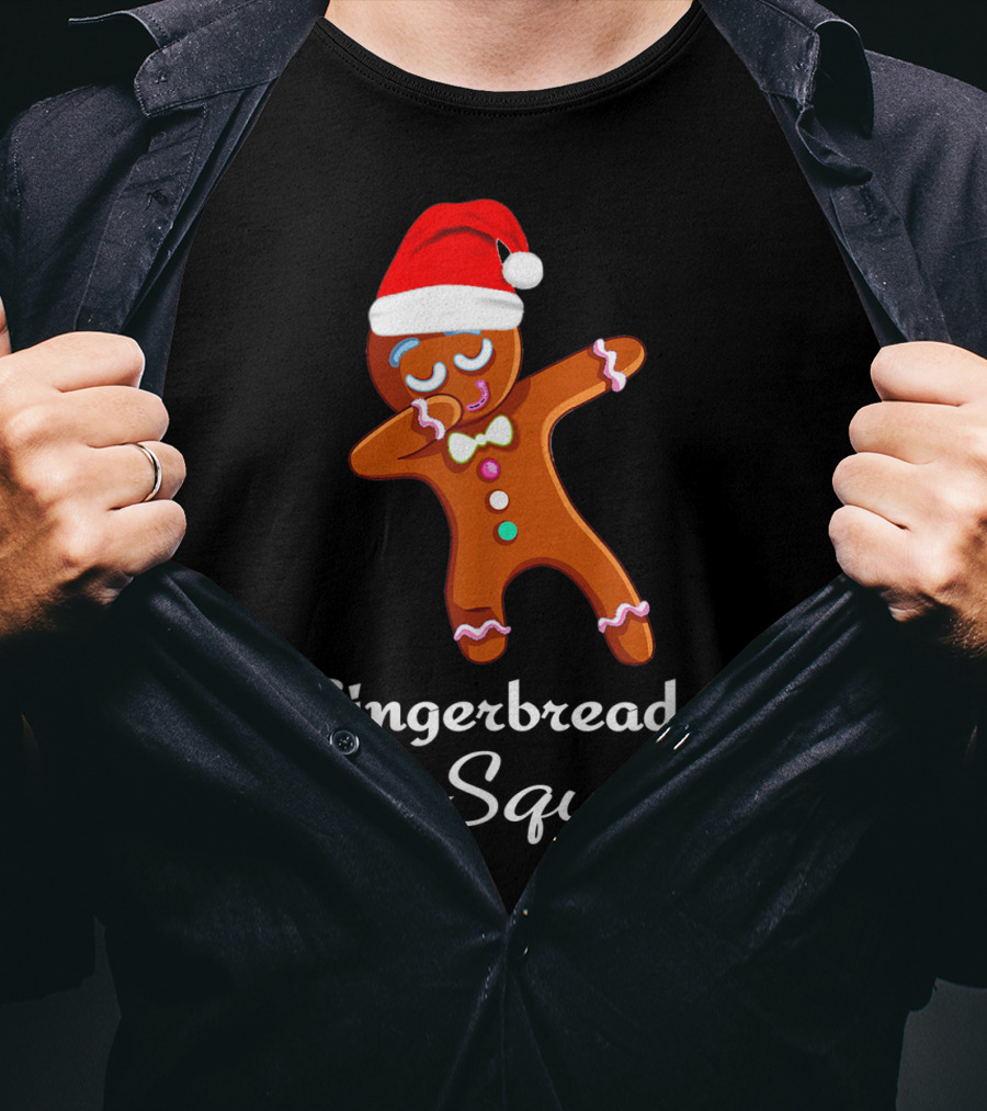 Gingers For Life Dabbing Gingerbread Squad With Santa Hat T-Shirt