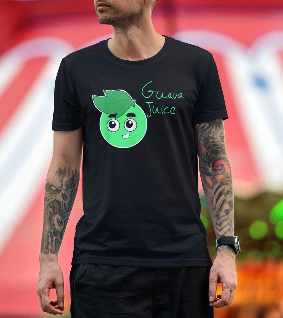 Guava Juice Green Cute Cartoon Face Youth T-Shirt