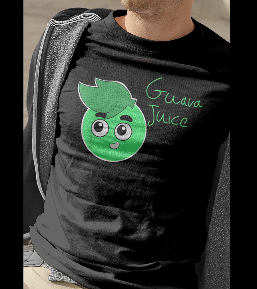 Guava Juice Green Cute Cartoon Face Youth T-Shirt