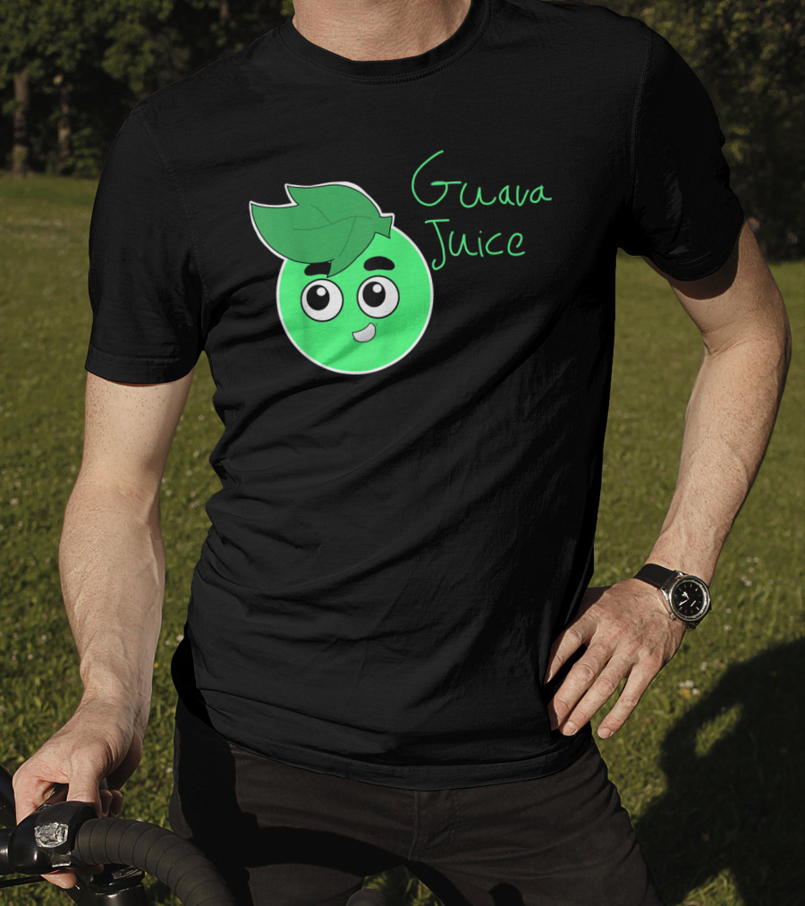 Guava Juice Green Cute Cartoon Face Youth T-Shirt
