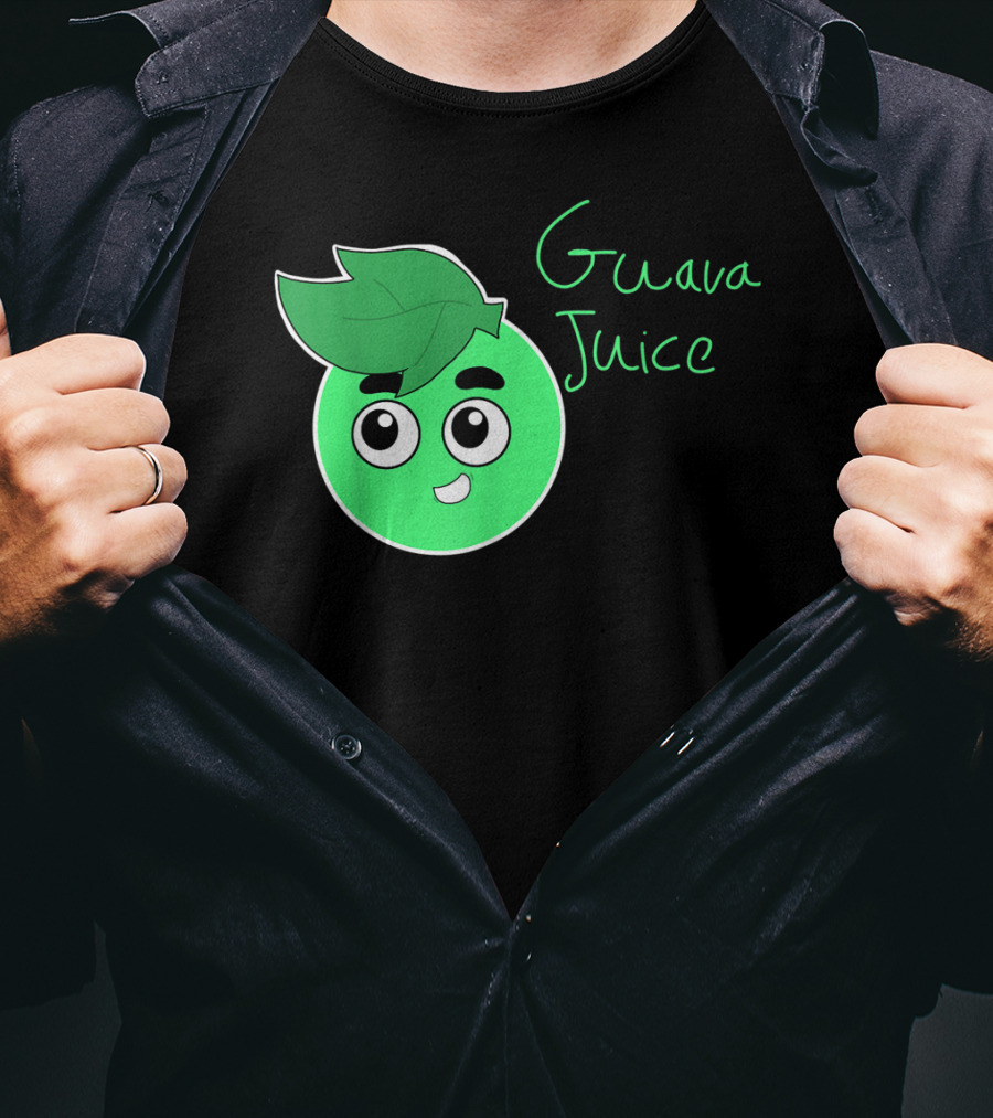 Guava Juice Green Cute Cartoon Face Youth T-Shirt